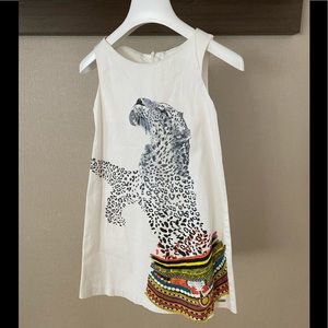 JEAN PAUL GAULTIER JUNIOR CHEETAH LEOPARD COTTON GIRLS DRESS SIZE 8